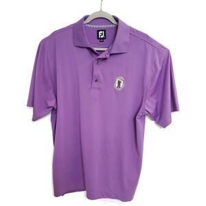 FootJoy Polo Shirt Mens Large‎ Purple US Open 2014 Pinehurst Golf Stretch Patch